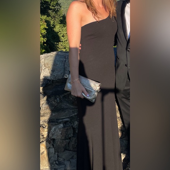 Aqua Scuba Crepe One Shoulder Dress - Picture 3 of 3